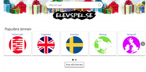 välj ämne i Elevspel